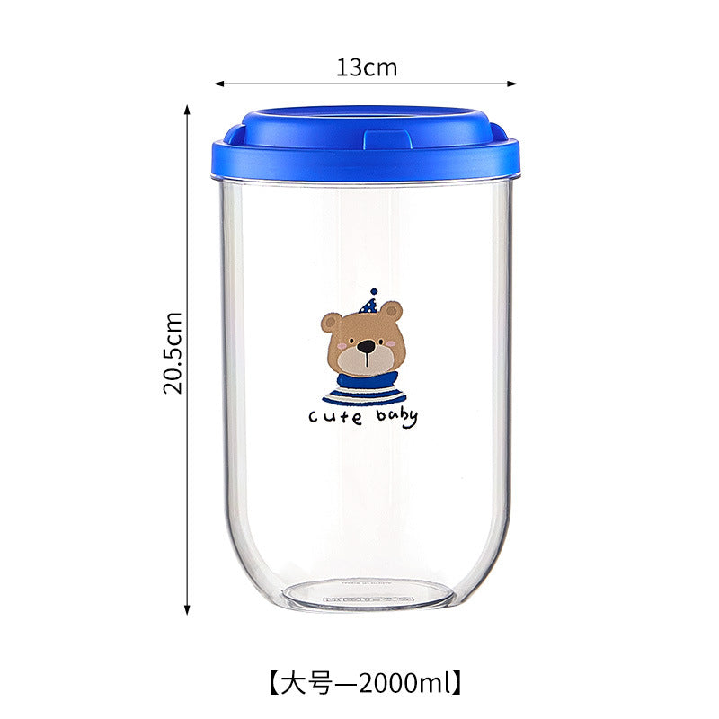 Bear sealed tank food grade coffee storage tank kitchen household plastic moisture-proof insect-proof nut grain sealed box