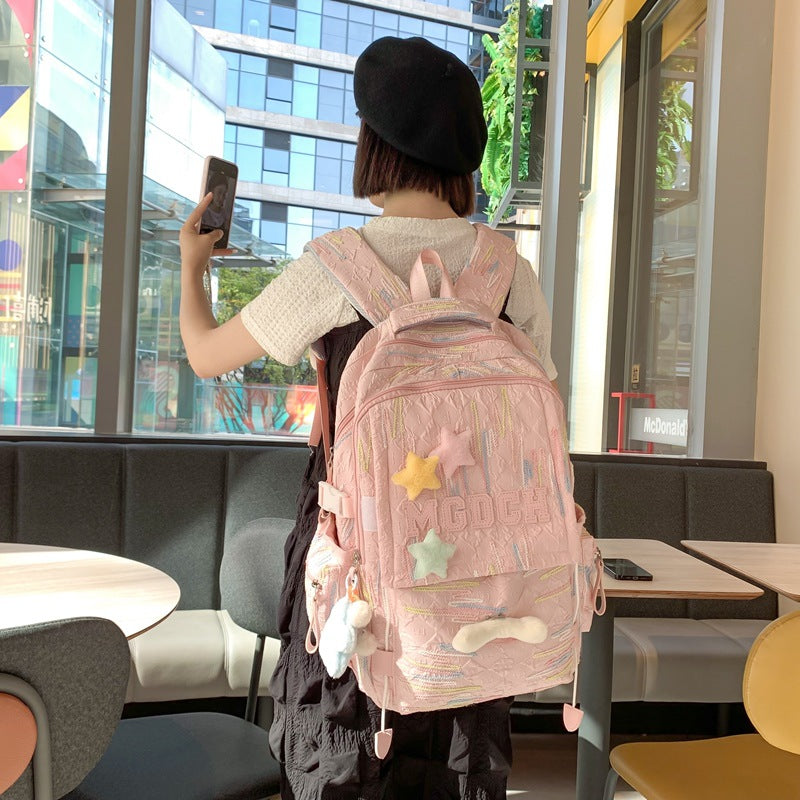 High value ins style cute student class bag female tutoring bag, large capacity junior high school student messenger bag shoulder bag
