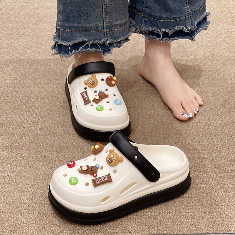 2025 summer new collection: closed-toe slides - trendy, platform, thick-soled, non-slip, wear-resistant clogs & sandals for outdoor wear
