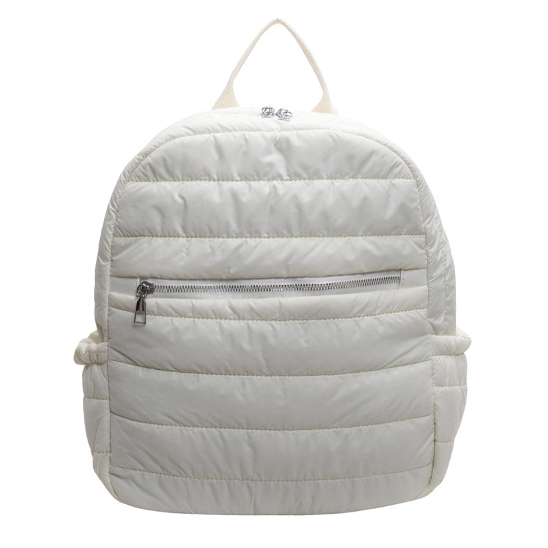 2024  new cotton clothes backpack Korean version embroidered thread backpack large capacity student schoolbag commuting leisure women's bag
