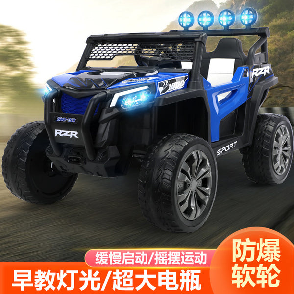 Children's car four-wheeled electric off-road vehicle can sit double boys and girls toy car 1-10 years old baby remote control electric car