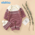 Baby knitting onesie fall and winternewborn baby boy sweatercuteheattech crawling suit 020