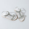 2025 summer new arrival: women's export sandals - sweet & comfortable round toe plus size ladies' shoes with rhinestone embellishments