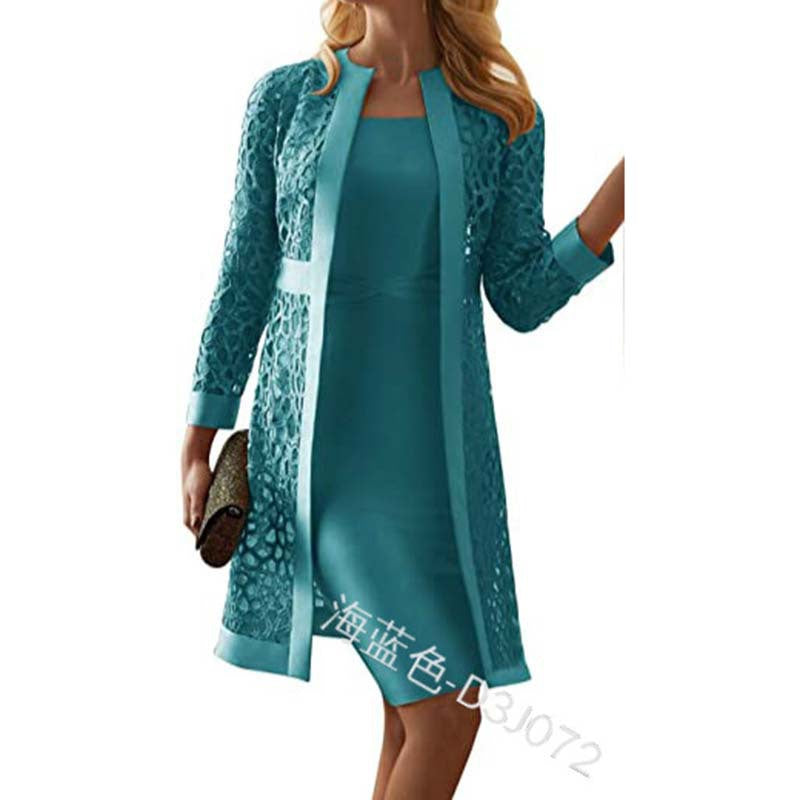 in-stock new women's colorful lace cardigan dress two-piece outfit for , , and export