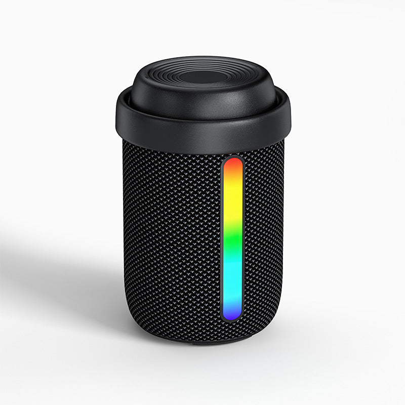 New wireless bluetooth speaker with rgb lighting, portable waterproof mini speaker, ambient light, rotating design, and enhanced volume