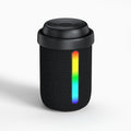 New wireless bluetooth speaker with rgb lighting, portable waterproof mini speaker, ambient light, rotating design, and enhanced volume