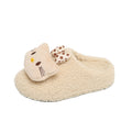 Kt cat casual women's lambswool slippers - autumn/winter cute cartoon warm non-slip home thick-soled closed-toe cotton slippers