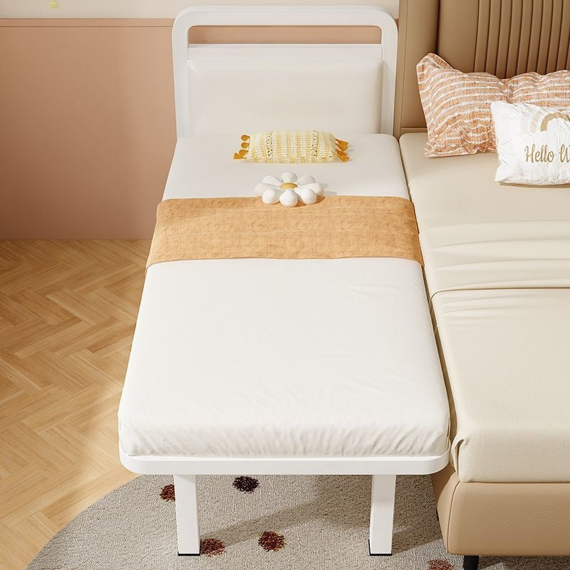 Spliced bed, soft-packed bed, widened iron kids bed, large bed, adults can sleep, spliced iron frame bed with guardrail crib
