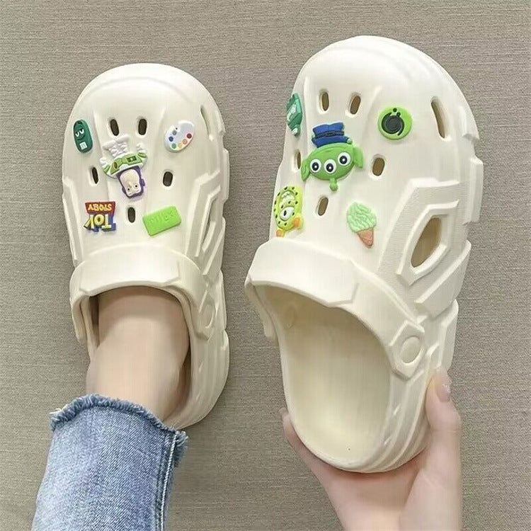 2026 new men's clogs - summer outdoor beach thick-soled non-slip couple sandals - autumn sandals for men