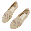 New korean and japanese style women's flyknit flat loafers - cross-border, slip-on, nude work shoes