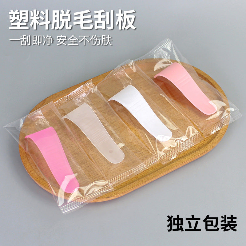 Beauty hair removal scraper plastic pp scraper scraper shaving board to remove armpit hair s curved curved rod spoon individually packaged