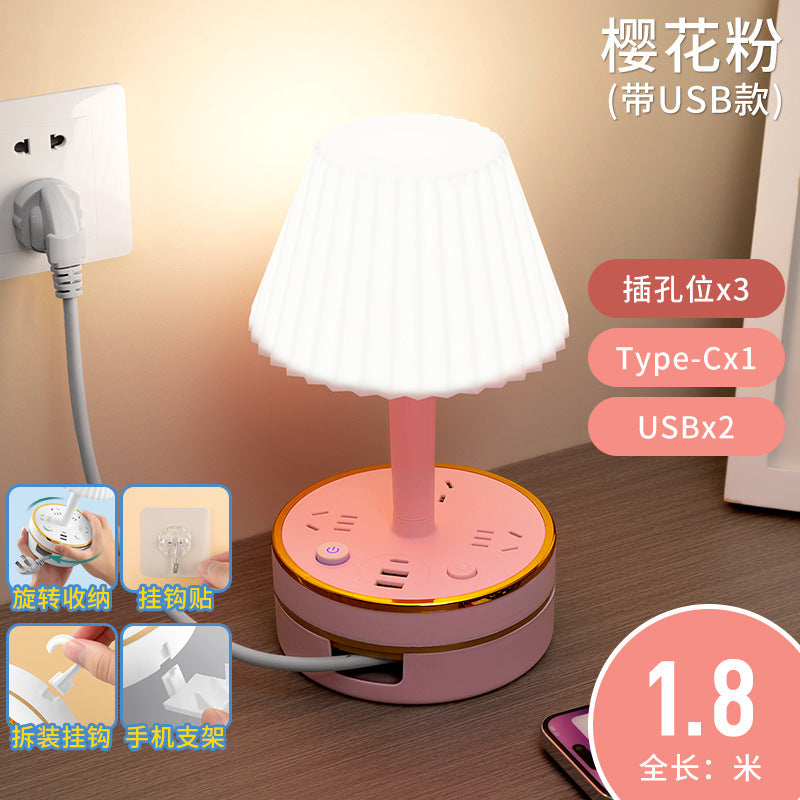 Master bedroom table lamp bedside lamp modern decorative atmosphere night light baby feeding eye protection soft light sleep usb socket