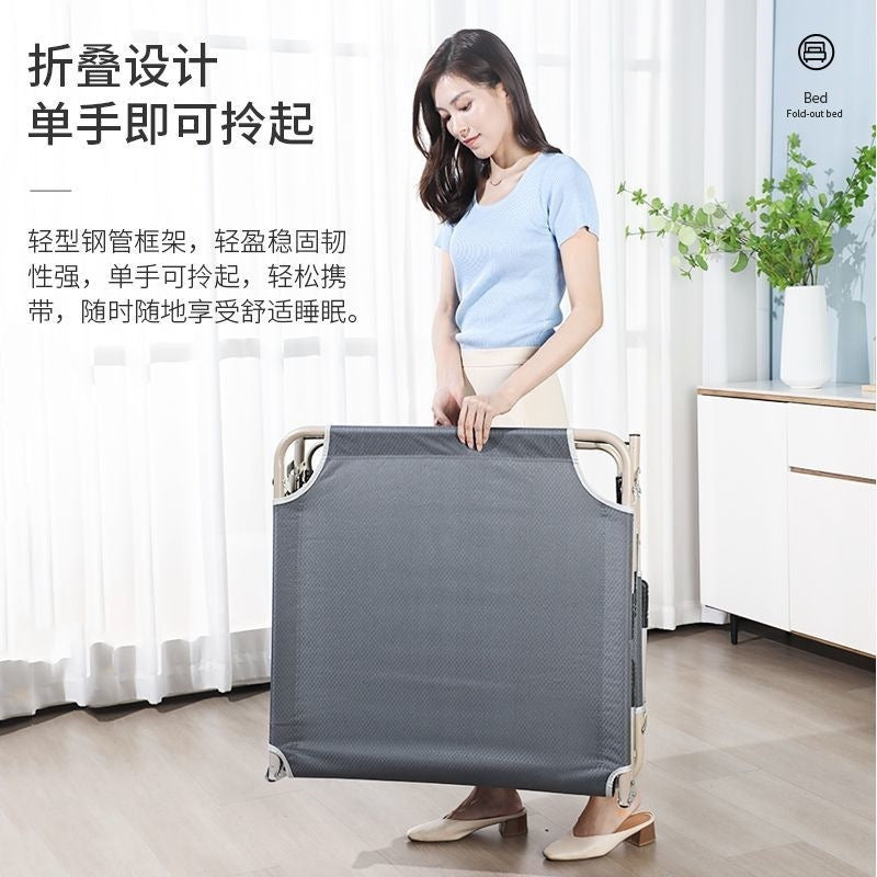 Single bed multifunctional recliner companion bed lunch break folding bed rental office camp bed lunch break bed folding bed