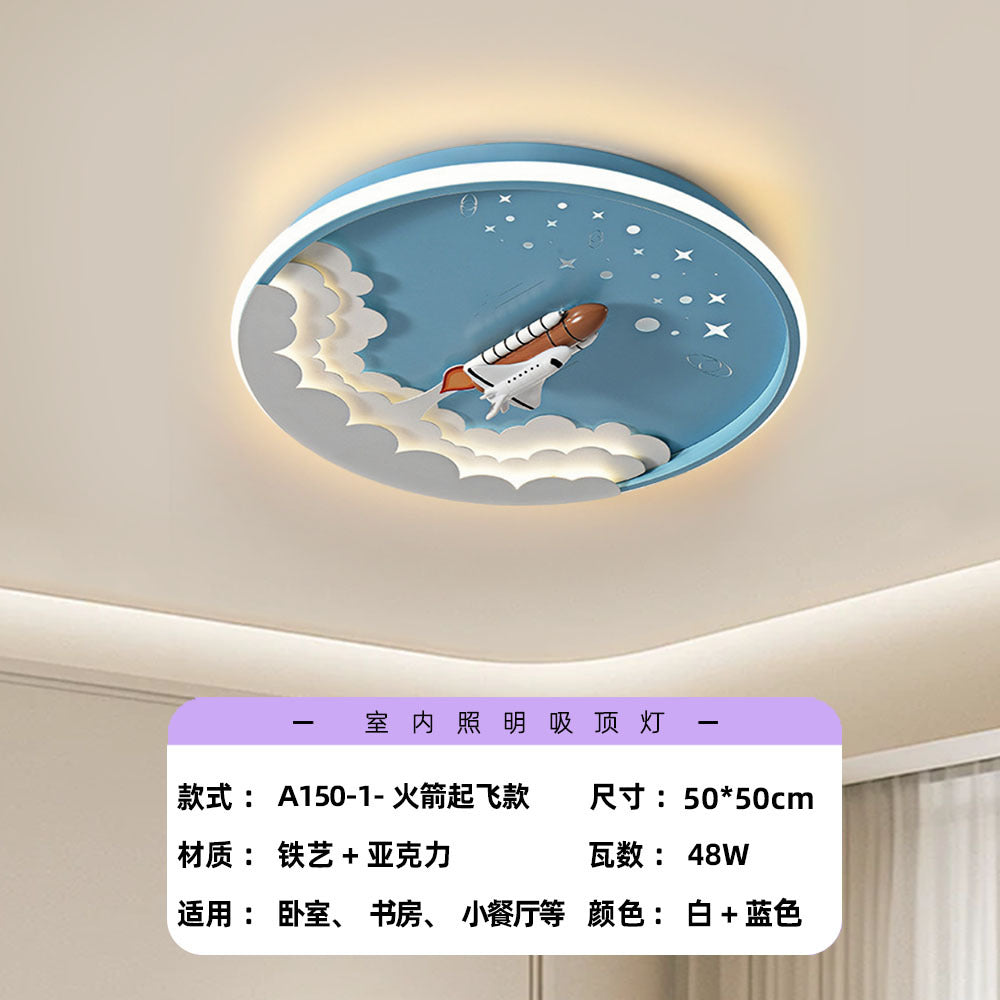 Intelligent led ceiling light full spectrum bedroom light simple creative boy children's room airplane restaurant room lighting