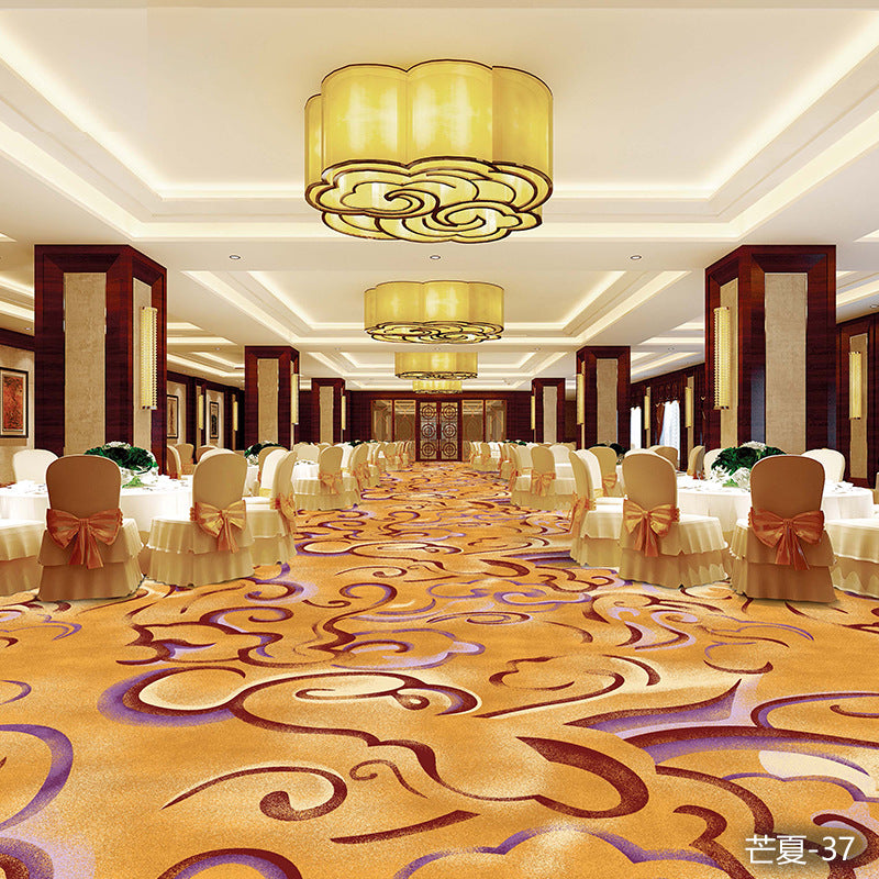 Professionally customized star-rated hotel carpet, banquet hall large area full coverage, reception conference hall wool nylon b1 carpet