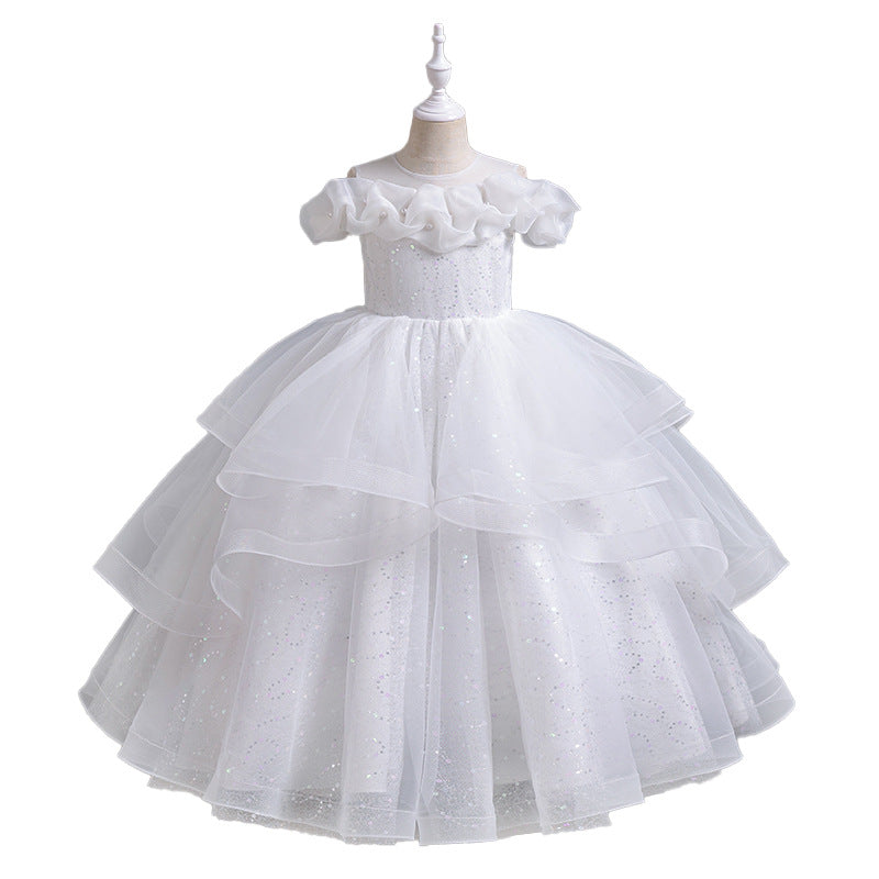 Yimingzhi performance piano kids birthday dress children's dress first birthday princess dress cross-border exclusive