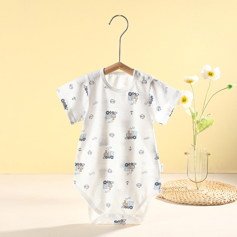 Baby short-sleeved romper, summer romper, triangle romper, newborn summer pajamas, baby onesie