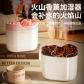 2024 new crackle volcano humidifier, home use, colorful aroma diffuser, desktop high mist output dual spray humidifier, cross-border