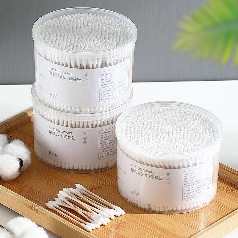 Disposable double-headed cotton swabs wholesale cosmetic cotton swabs dig earwax baby dig ears cleaning cotton swabs box