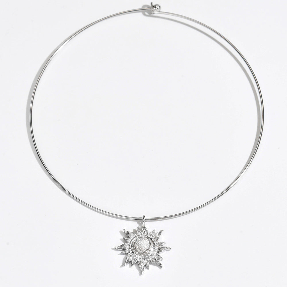 European and american style jewelry - unique sun and moon pendant necklace - niche, sweet & cool design - vintage necklace - choker