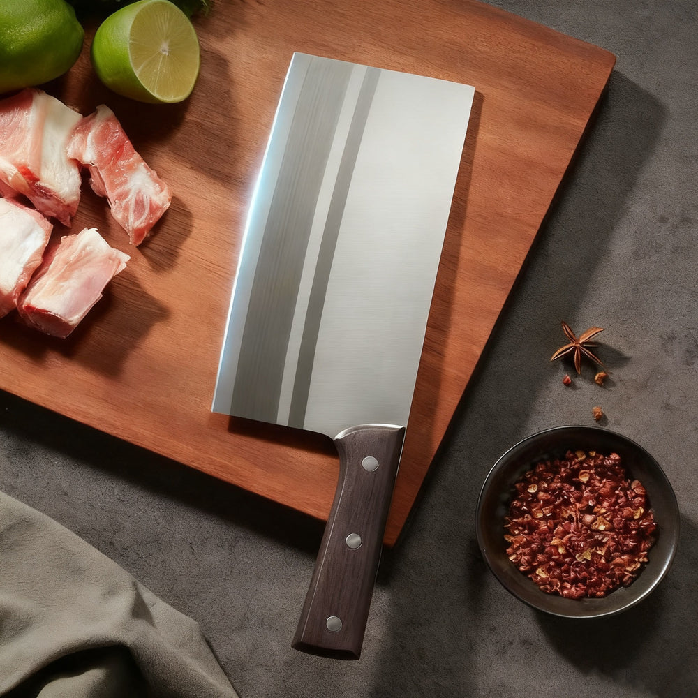Bearing steel old-fashioned hand-forged for home slicing and chopping knife commercial chopping knife barbecue stall yangjiang kitchen knife