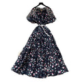 French chic v-neck floral dress - women's summer korean style short sleeve slimming a-line maxi dress - vacation ready