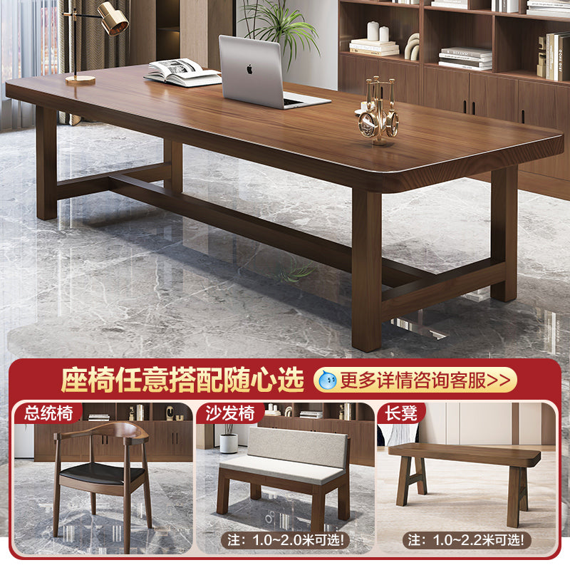 All solid wood desk for home, living room, large board table, office, casual conference table, study desk