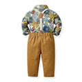 Boys' floral shirt set - new spring collection for boys - stylish shirt and pants set - little gentleman outfit - children's clothing