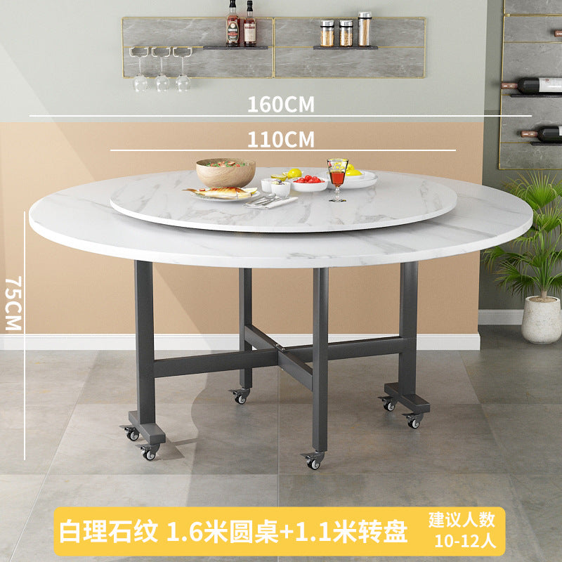 Dining table for homesmall apartment foldable table retractable dining table foldable large round table modern casual dining table