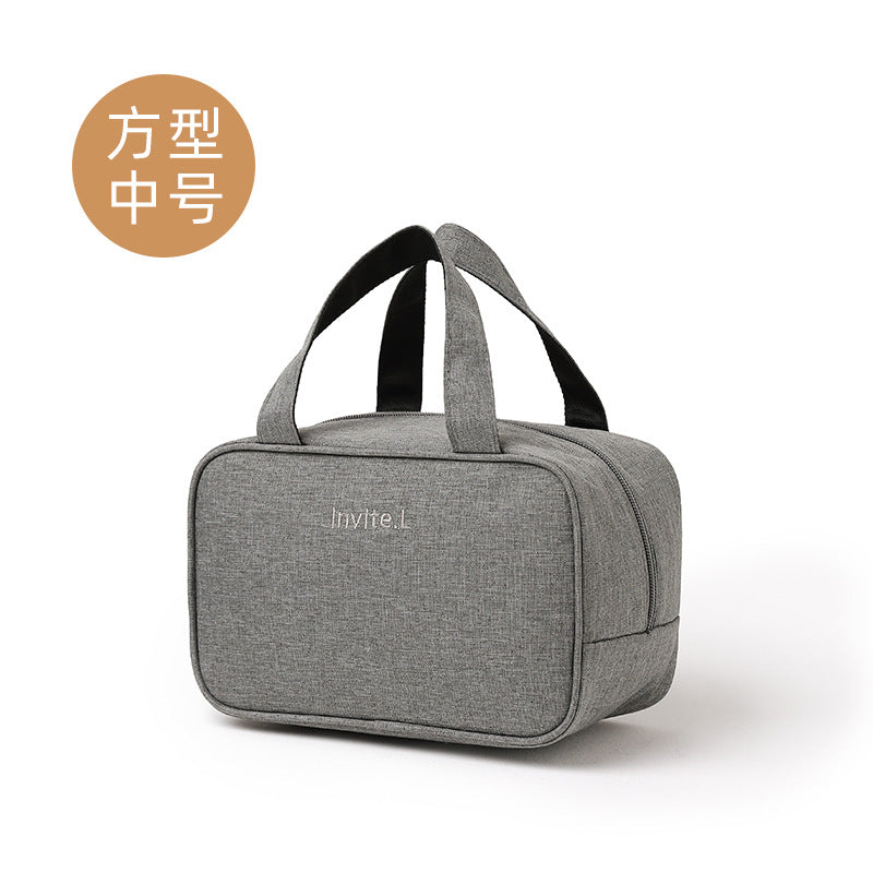 Bento bag, thermal insulation bag, double-layer lunch box, handbag, aluminum foil thickened large bag with rice bag, office worker lunch box bag.