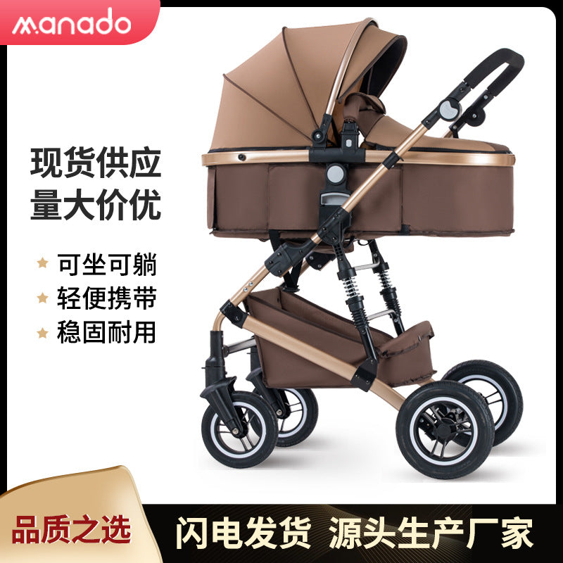 2026 new arrival: convertible baby stroller - lightweight, foldable, shock-absorbing pram for newborns and toddlers (0-3 years)