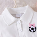 Kids clothing  cross-border new arrivalfashionspring & fallgirl white short-sleeved one-piece dress