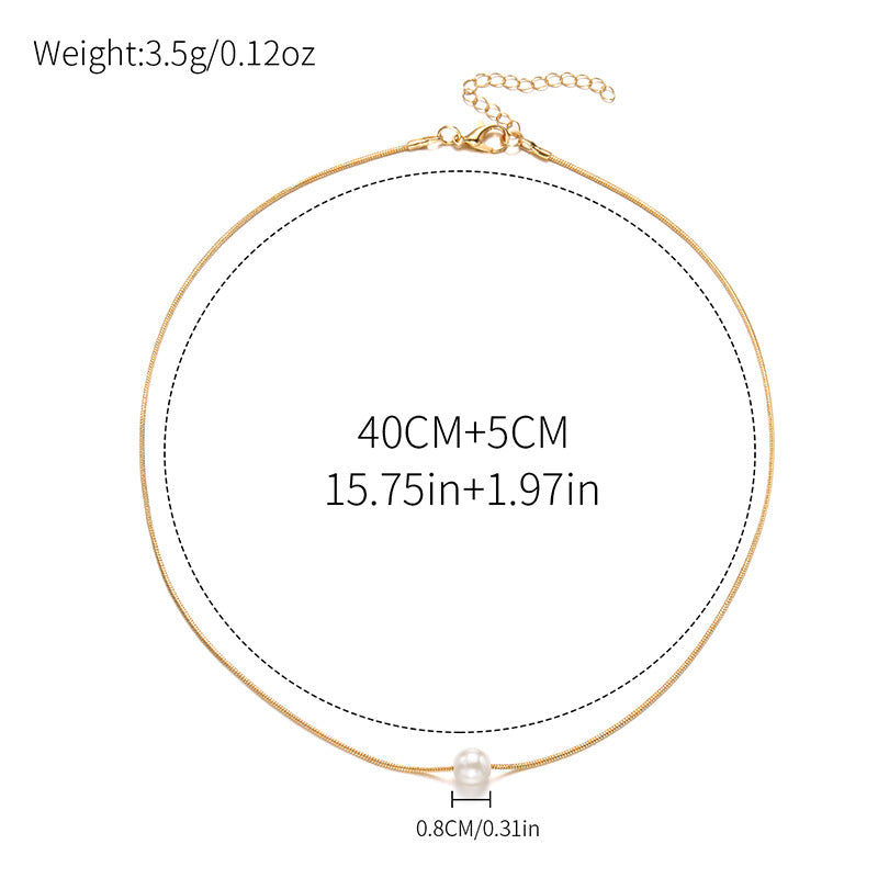 Pearl necklace wholesale - european & american cross-border jewelry - women's high-end, minimalist, versatile, niche design pendant - light luxury necklace