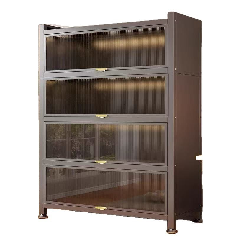 Home & office steel storage cabinet - multi-functional display shelf - bedroom, balcony, and living room storage - file cabinet