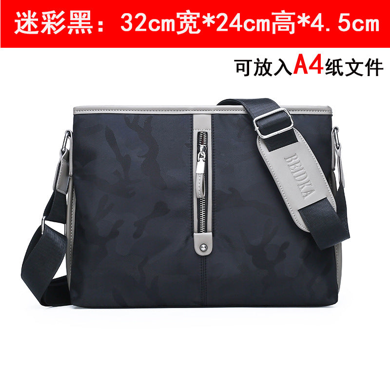 Bonnis Kangaroo Men's Crossbody Bag Men's New Trend Fashion Versatile Camouflage Oxford Waterproof Horizontal Shoulder Bag