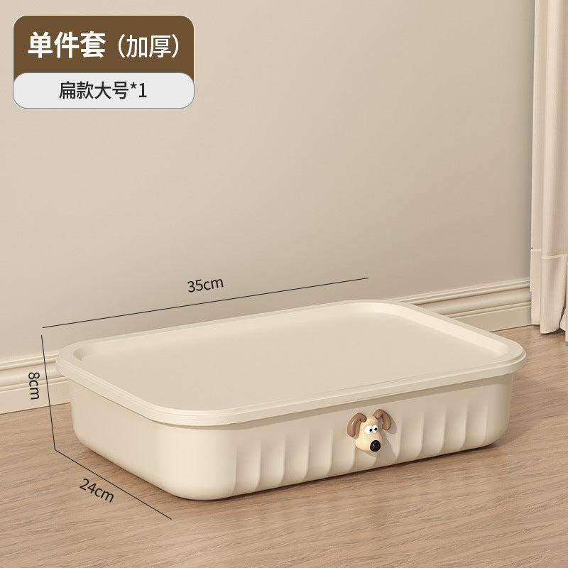 Miscellaneous storage box dormitory desktop storage box toy cream style cosmetics storage box snack plastic storage box
