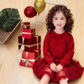 Girls' faux mink sweater - new  winter collection: warm, thick knit top for kids, soft and cozy knitwear for girls