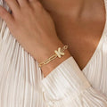 2025 new cross-border initial paperclip bracelet - adjustable, color-retaining, fashionable, commuter-ready, unique & chic jewelry
