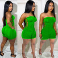 European and american jumpsuits -  cross-border supply - women's fashion - sexy solid color side drawstring ruched jumpsuit