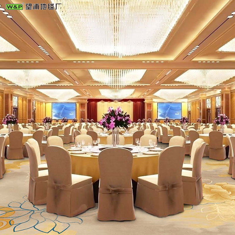 New chinoiserie hotel banquet hall carpet nylon 800g thickened fire retardant 4m large sheets whole patchwork commercial