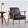 Single sofa chair for home scandinavian solid wood casual modern small apartment living room balcony casual chair designer single chair