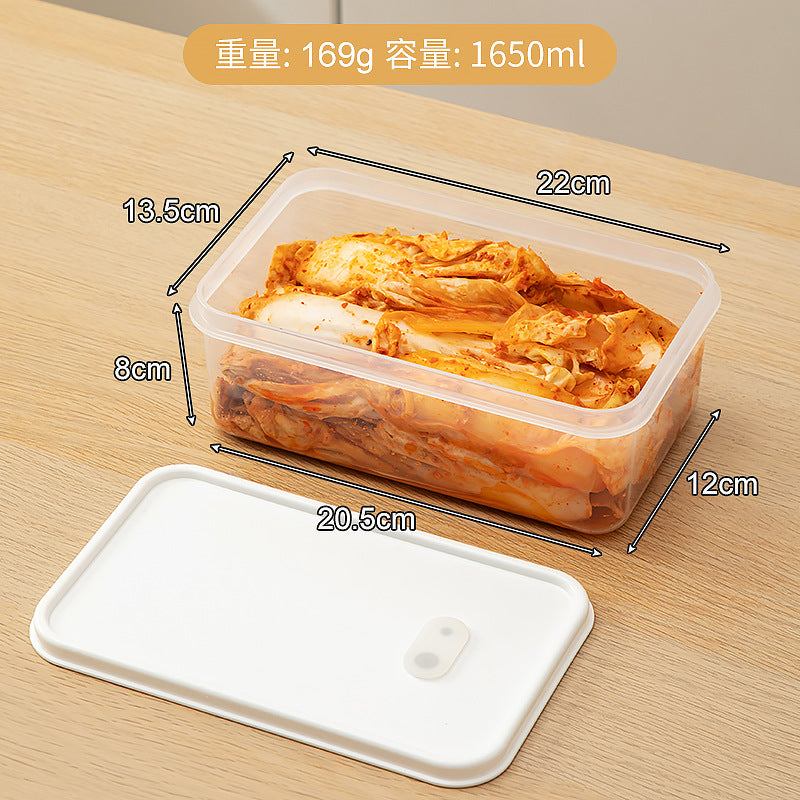 Kitchen large-capacity kimchi box sealed fresh-keeping box food-grade refrigerator special storage box with lid cold vegetable box