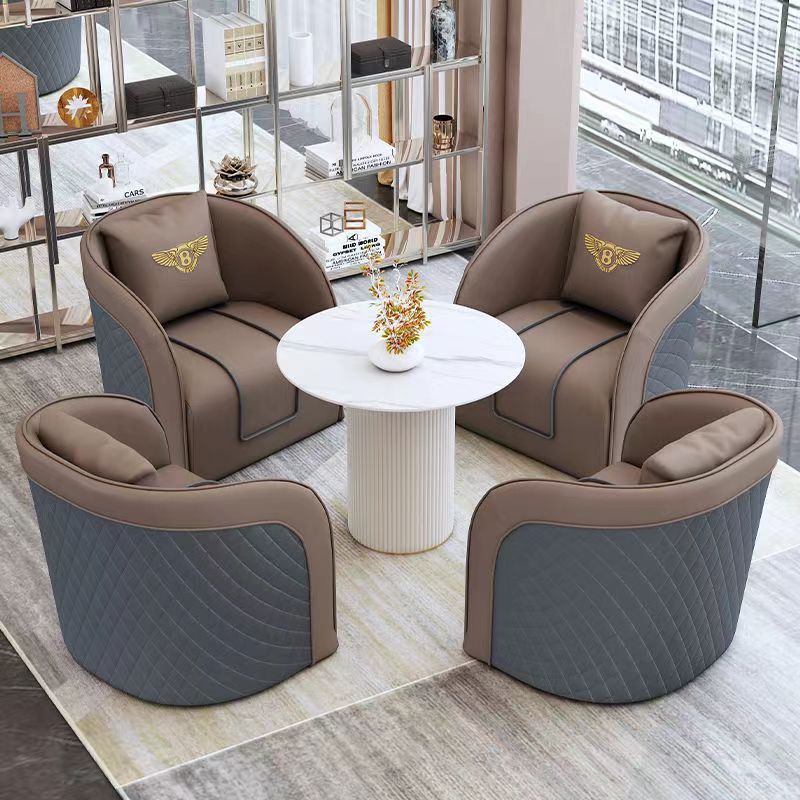 Luxury milk tea shop/coffee shop double seater casual reception/meeting pub/bar booth sofa and coffee table set