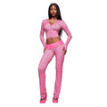 Ins cross-border summer new trendy brand printing hooded long-sleeved pants two-piece suit wholesale supply fashion women's clothing
