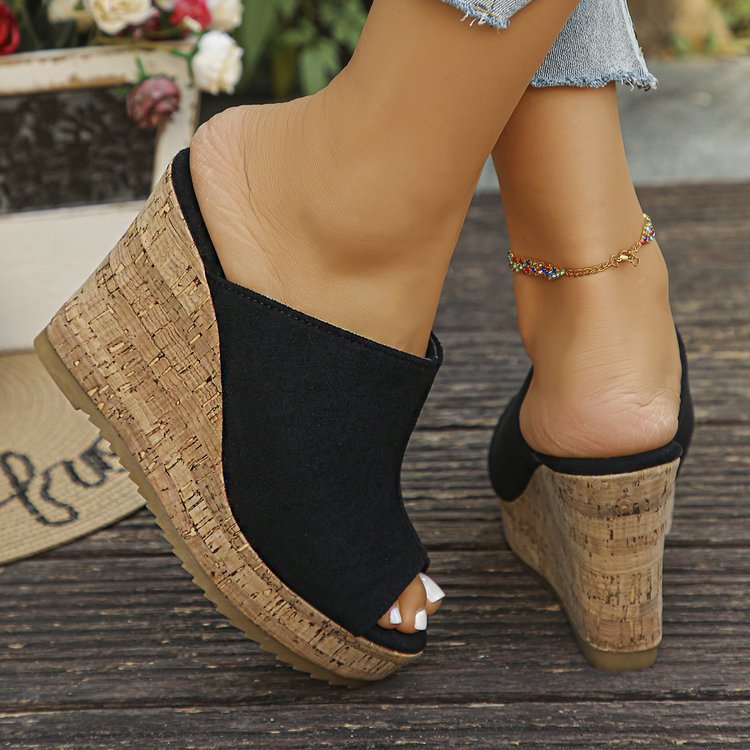 summer new arrival: plus-size high-heeled slippers for women (sizes 35-42). wholesale available. dropshipping to  and