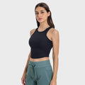 Vertical rib 2.0 new arrival quick-drying sports vest with chest pad tops sleeveless back yoga wear dss082