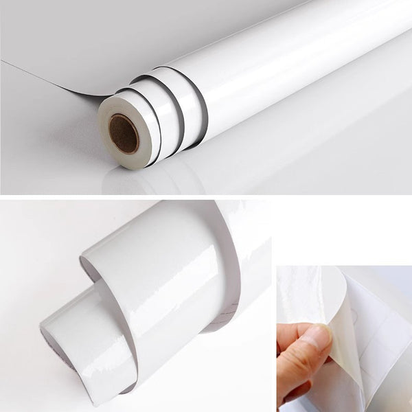 Wholesale furniture renovation stickers waterproof and moisture-proof wall color change film anti-dirty white wall wallpaper wall sticker self-adhesive waterproof