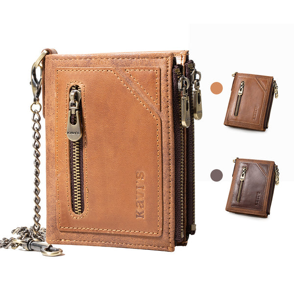 New Men's and Women's Short Anti-theft Brush Wallet Multifunctional Wallet Youth Leather Wallet Change Bag Fashion Wallet