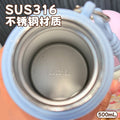 Cute pet kids thermos cup 316 stainless steel high-looking bowl lid three-drink large-capacity straw water cup wholesale