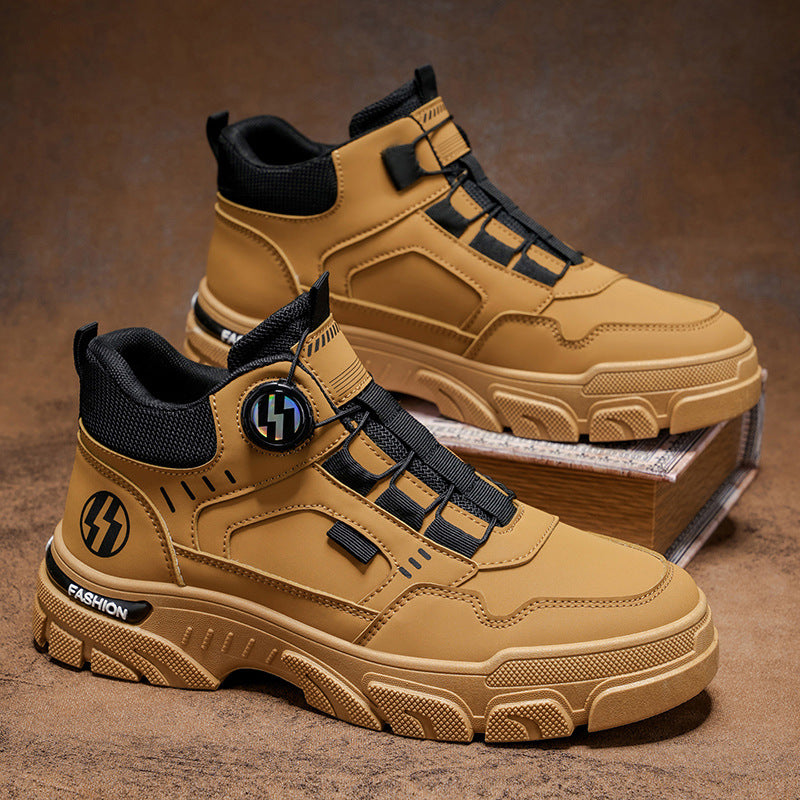 Men's 2025 spring new high-top wear-resistant martin boots, men's british style casual sports trendy shoes, non-slip boots